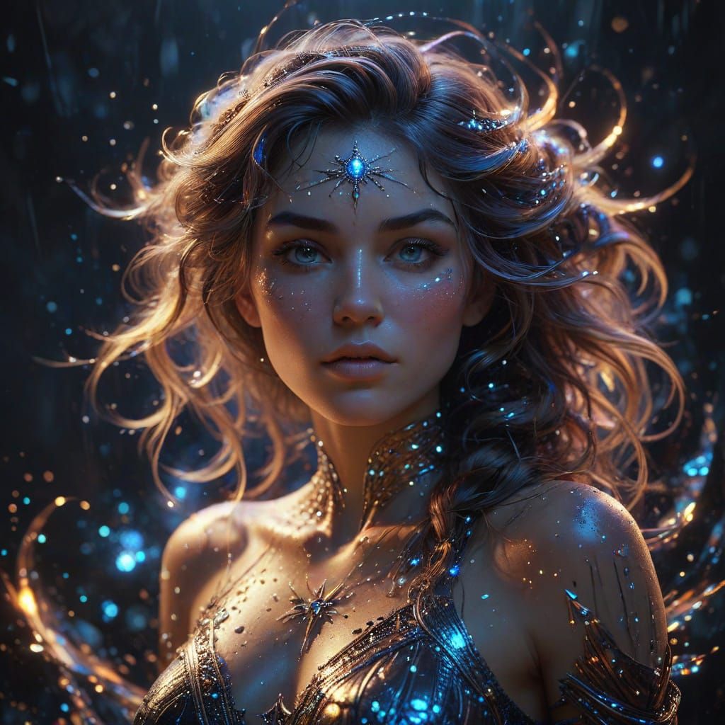 Celestial Beauty in Ethereal Glow