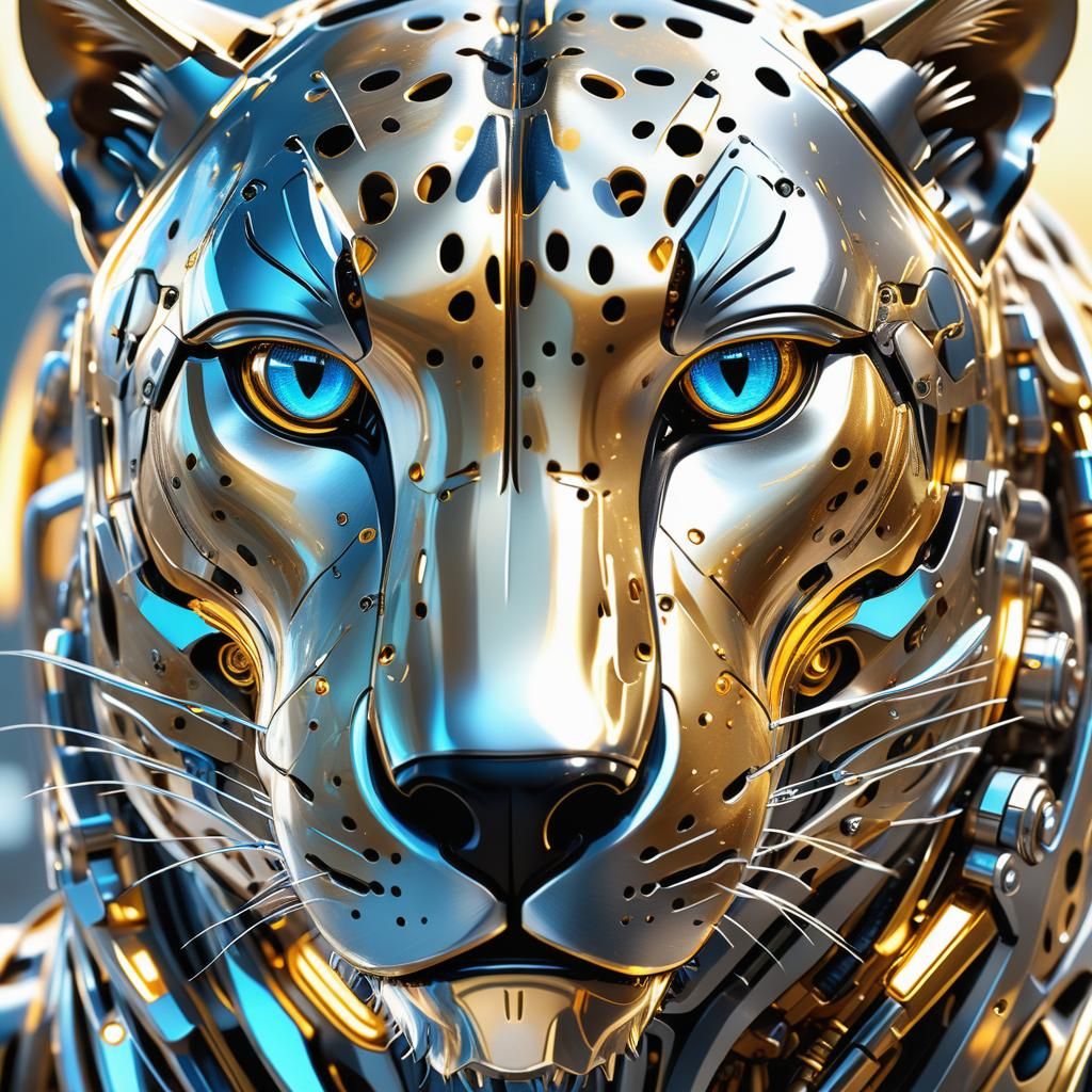 Robotic Cheetah Hybrid Auto in Futuristic Showroom