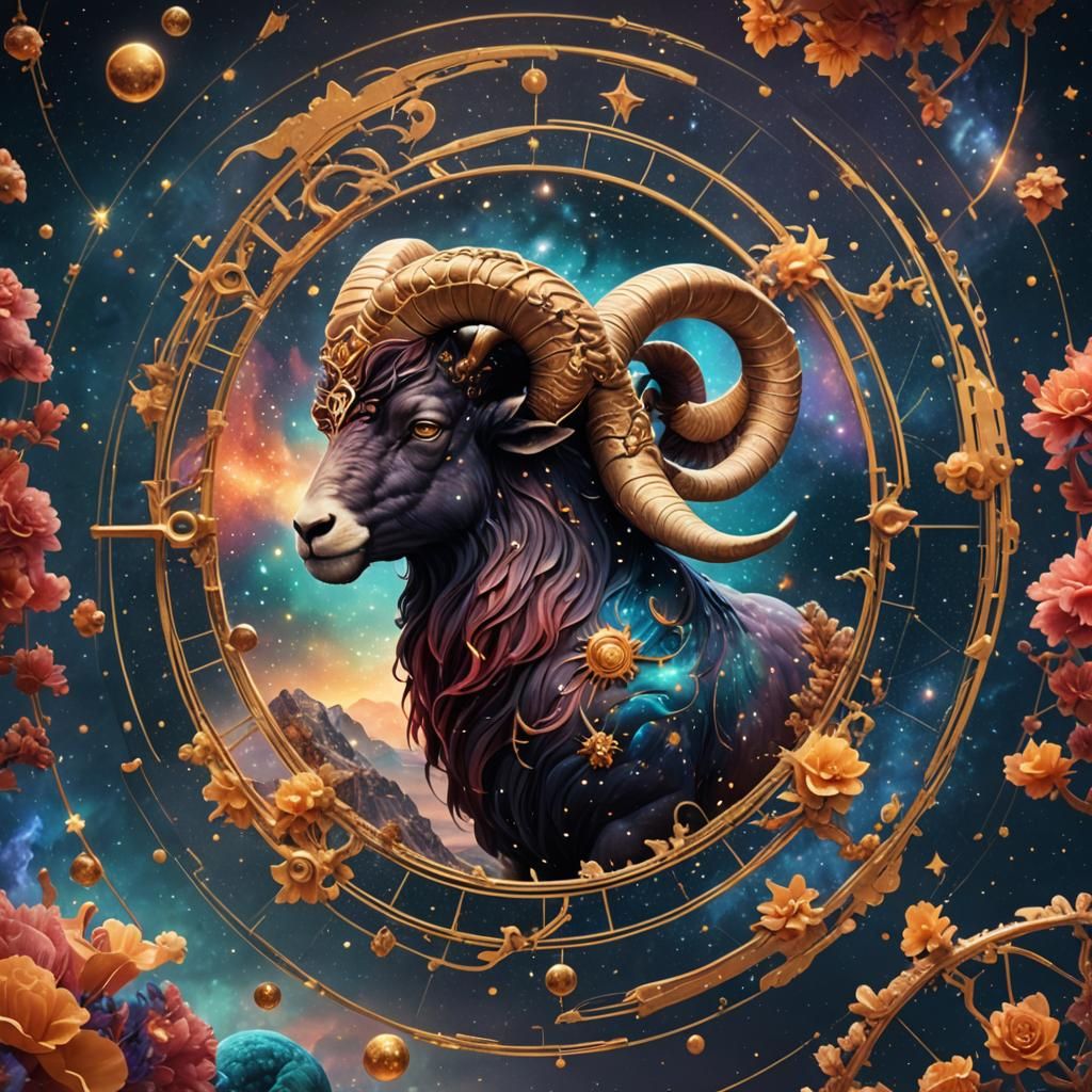 Dreamlike Aries Constellation in Vivid Colors