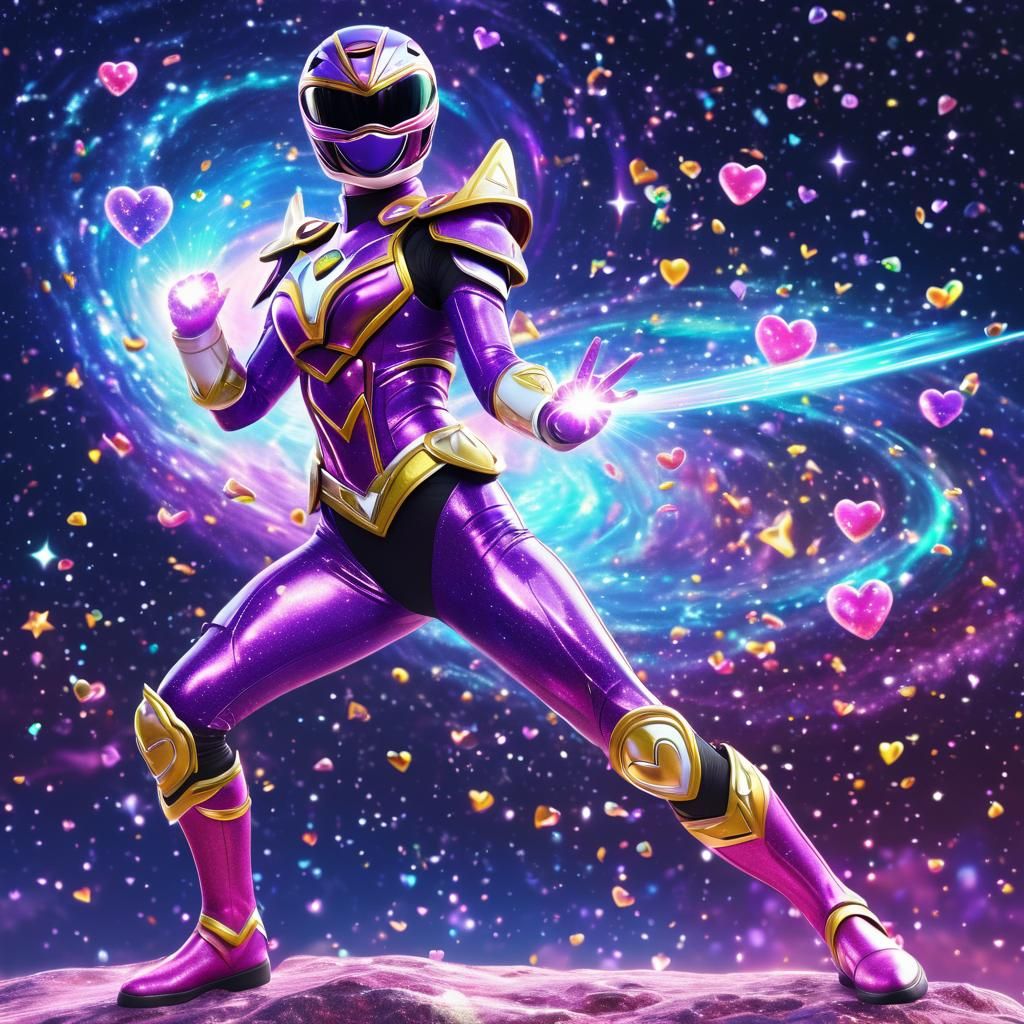 Magical Girl Relaxing in Galactic Nebula in Anime Style