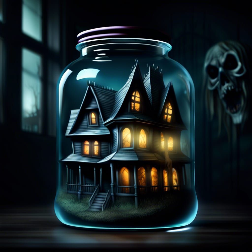 Haunted House in a Jar: Fantasy Horror Theme