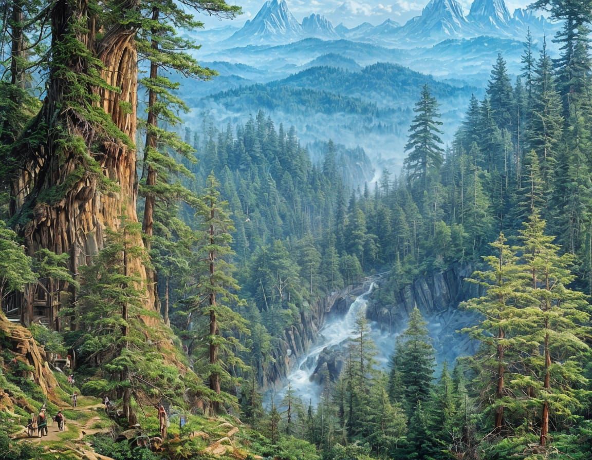 Ewok Village on Endor's Moonlit Cliffs