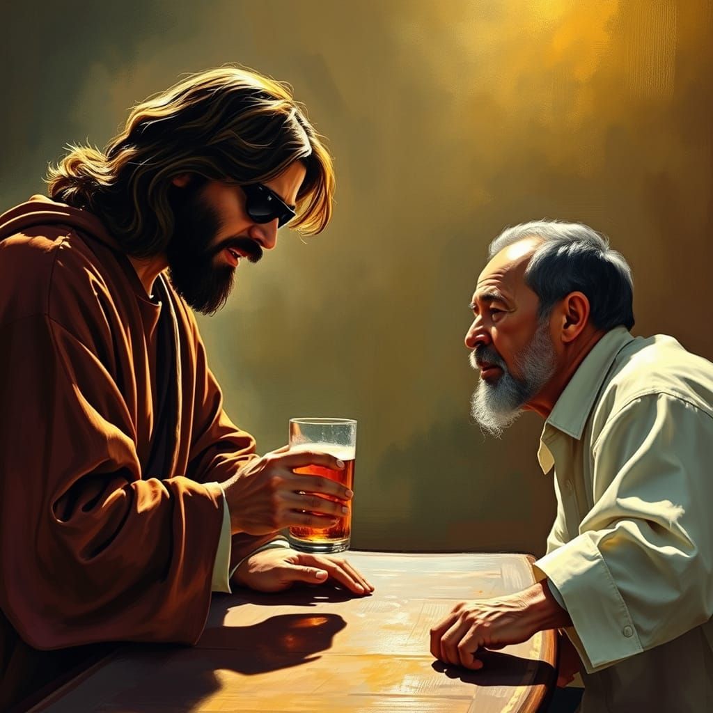 Jesus in Dark Shades: A Mysterious Moment of Charity