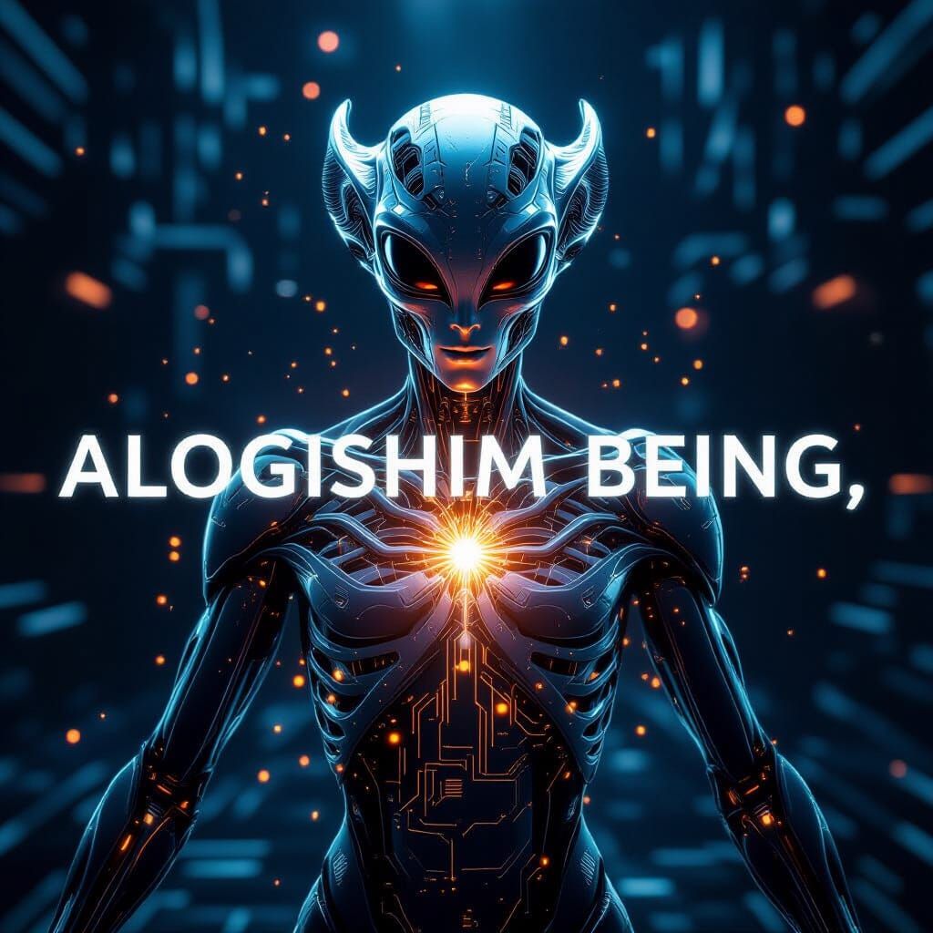 Epic 3D Render of an Alien Algorithim Being