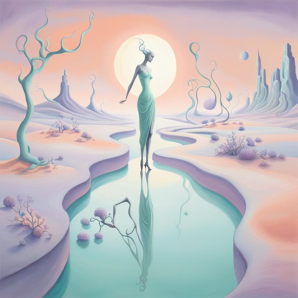 Pastel Surrealism Inspired by Salvador Dali