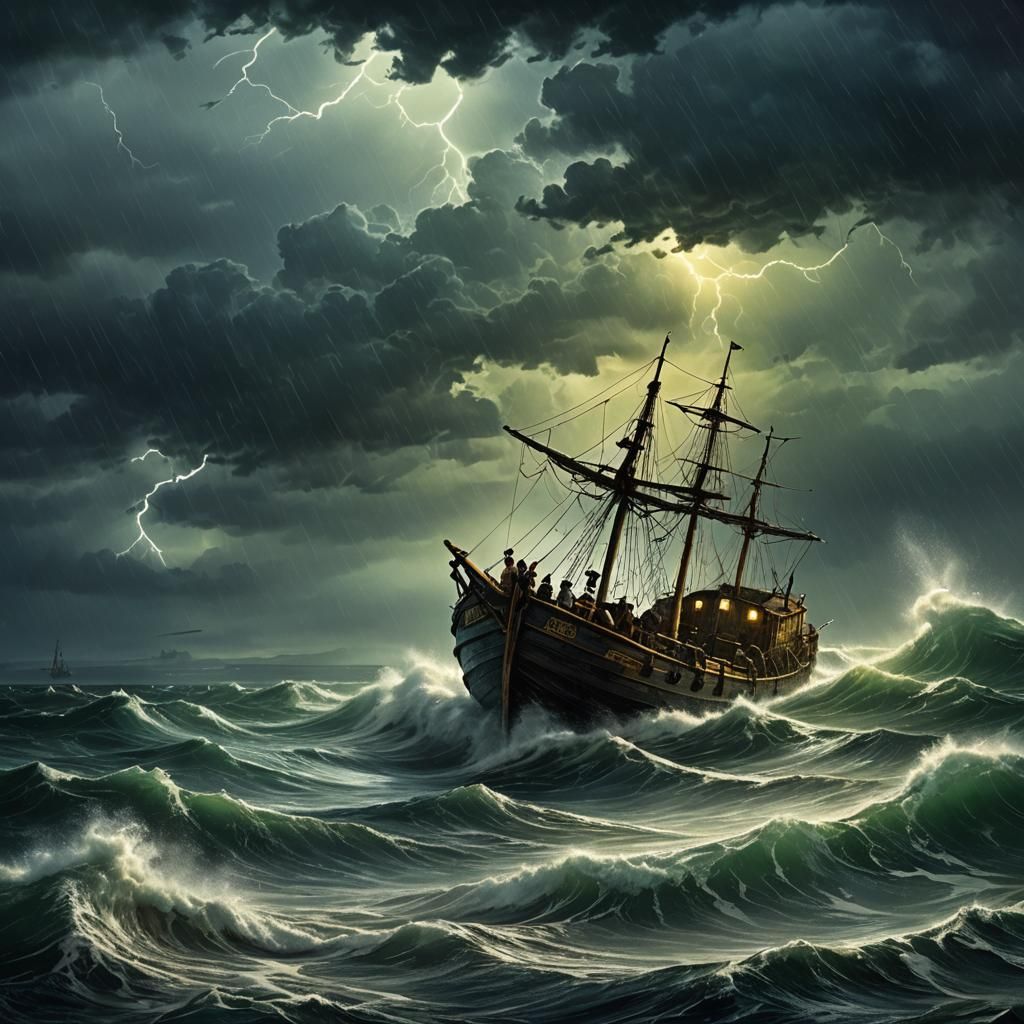 Stormy Seas: Dark Fantasy Matte Painting