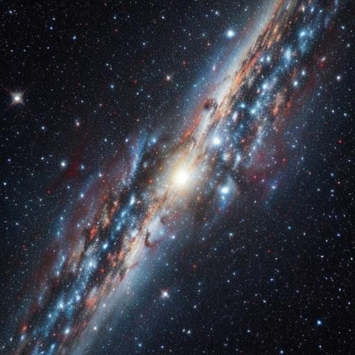 Galactic Convergence: A Celestial Symphony of Light