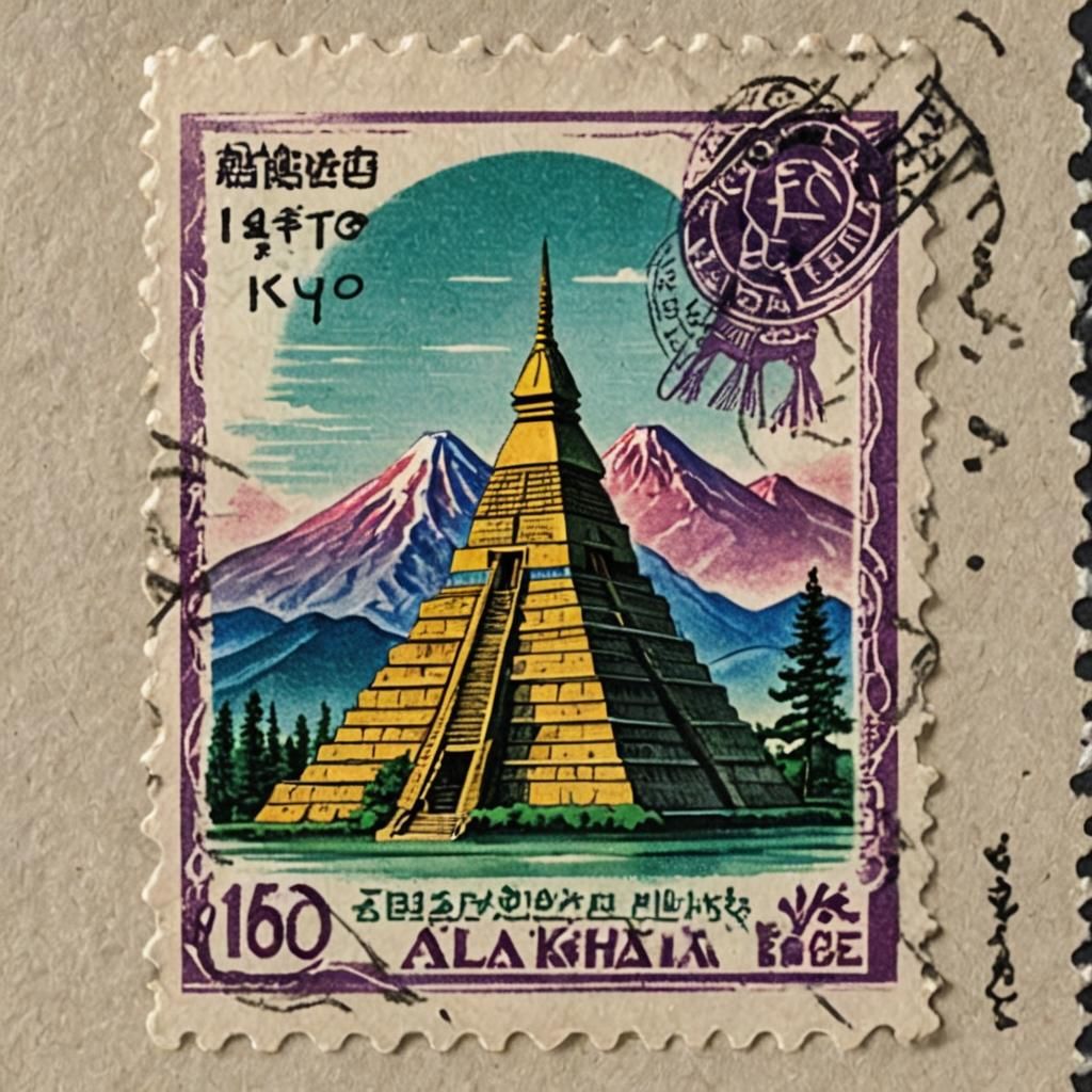 Kyoto-Style Stamp: Pyramid in Alaska
