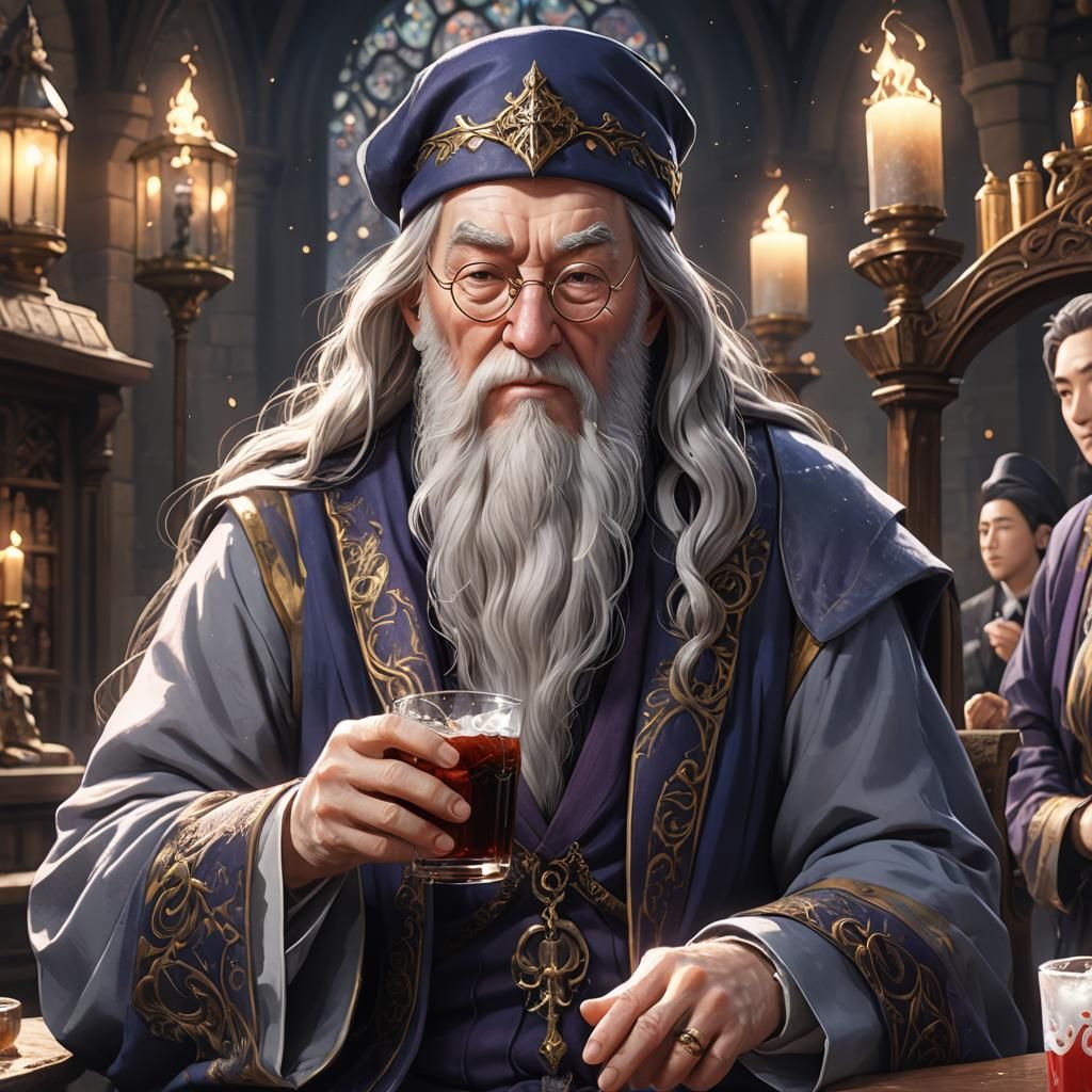 Dumbledore's Refreshment: 3D Anime Art