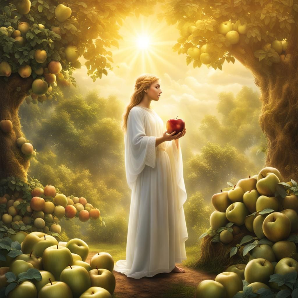 Eve and the Apple in Eden: Divine Light