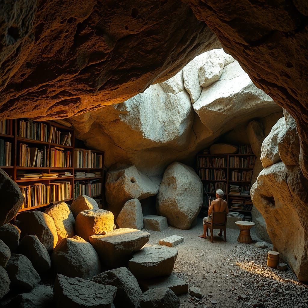 Ancient Cave of Knowledge in Primal Era