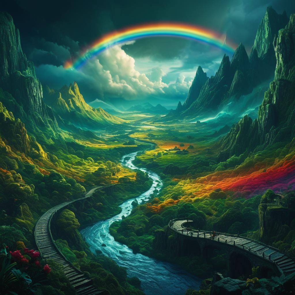 Rainbow Serpent Digital Matte Painting