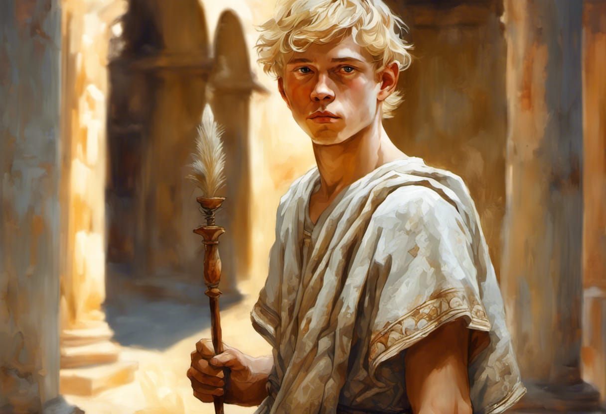 Roman Tunic Painting in Digital Illustration Style