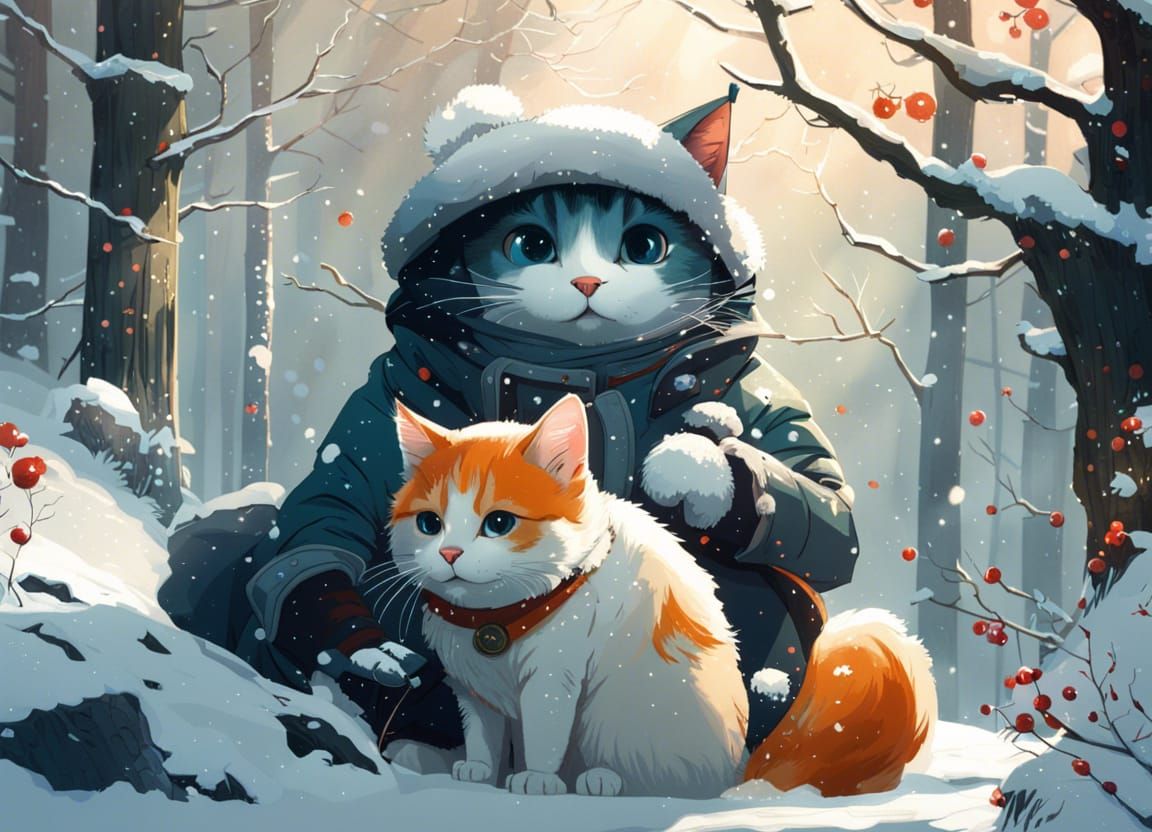 Snow Day with the Cats 4