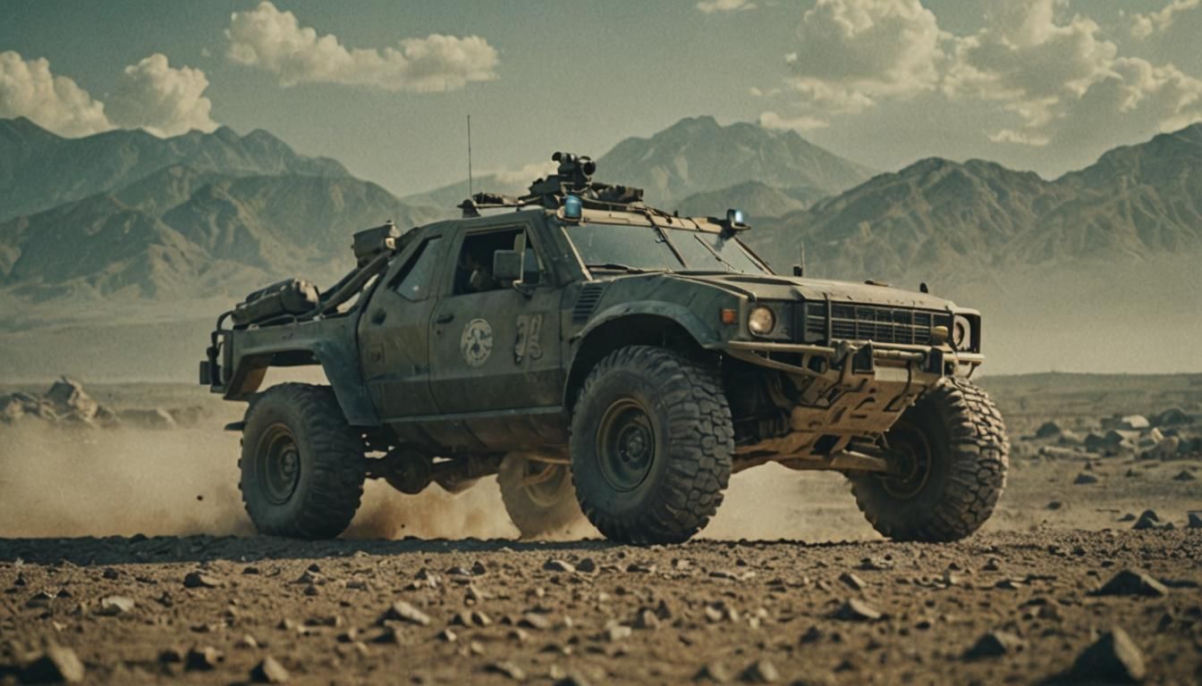 Dramatic Military Scene in Cinematic Film Still