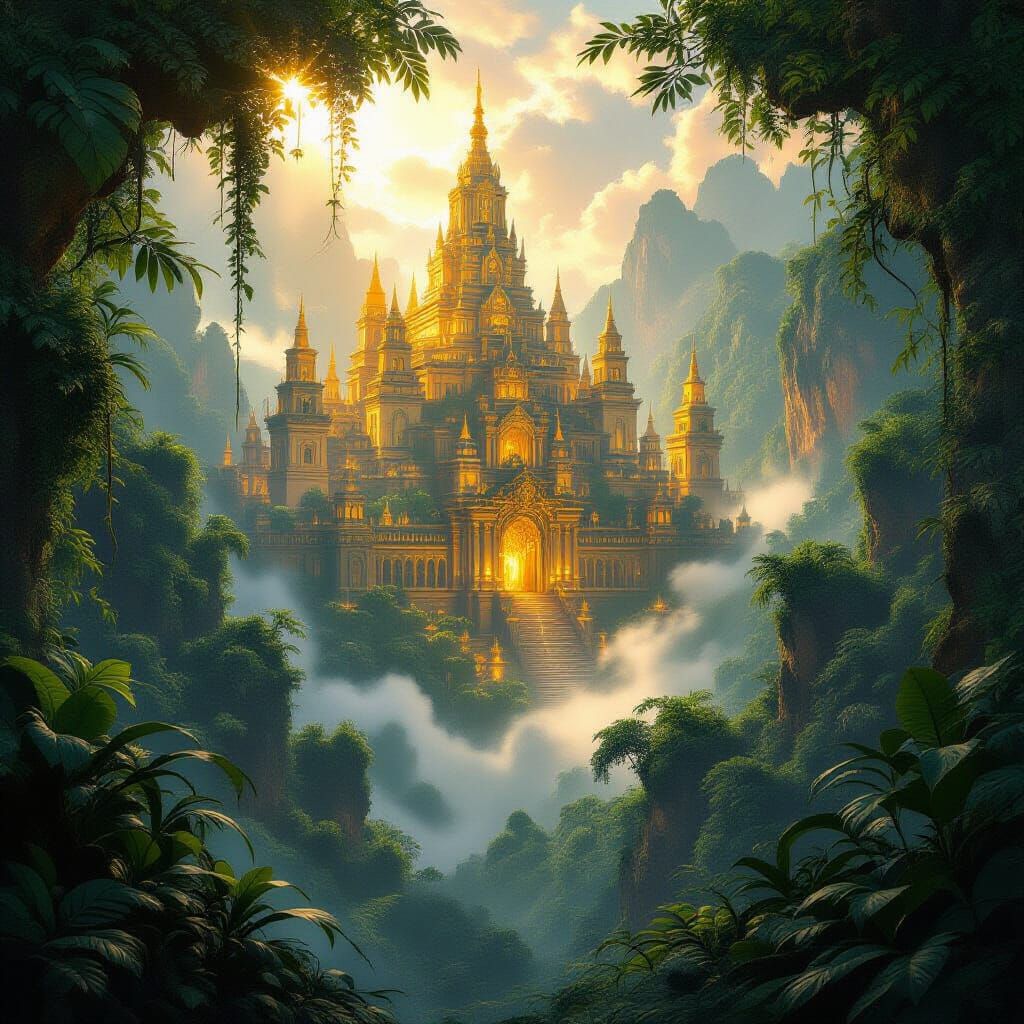 El Dorado: Golden City in Lush Jungle Landscape