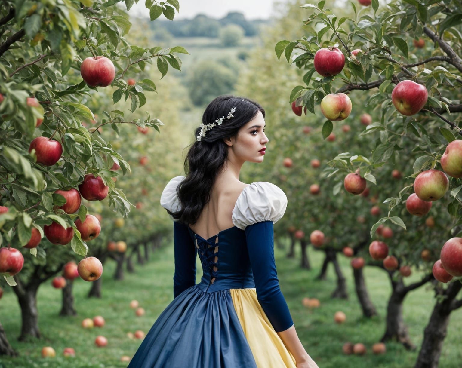 A young woman inspired by the classic tale of Snow White, wi...