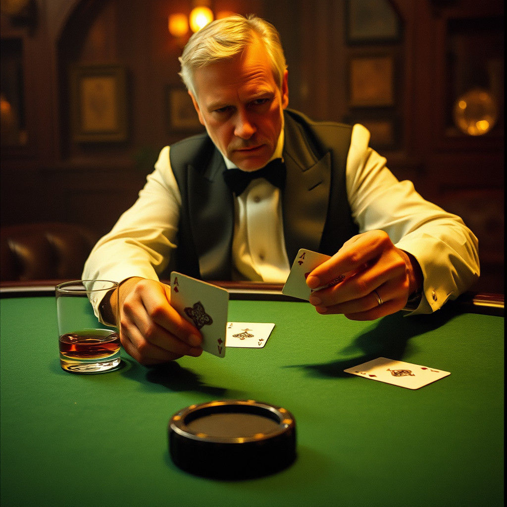 Dramatic Gambler's Ace in a Prohibition Era Bar