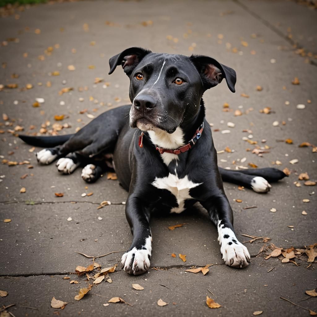 Friendly Catahoula Mix Portrait in Natural Light