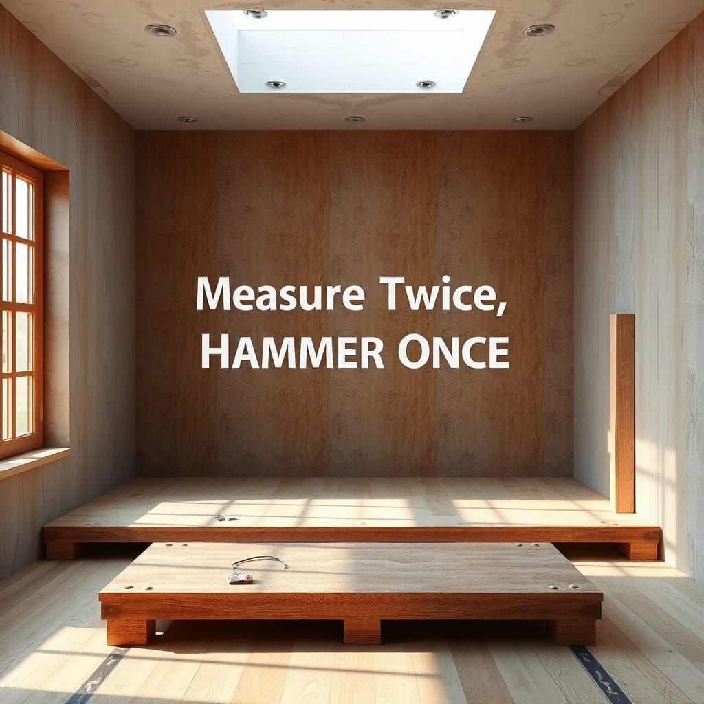 Renovation Tips in a Modern Room with Wordart