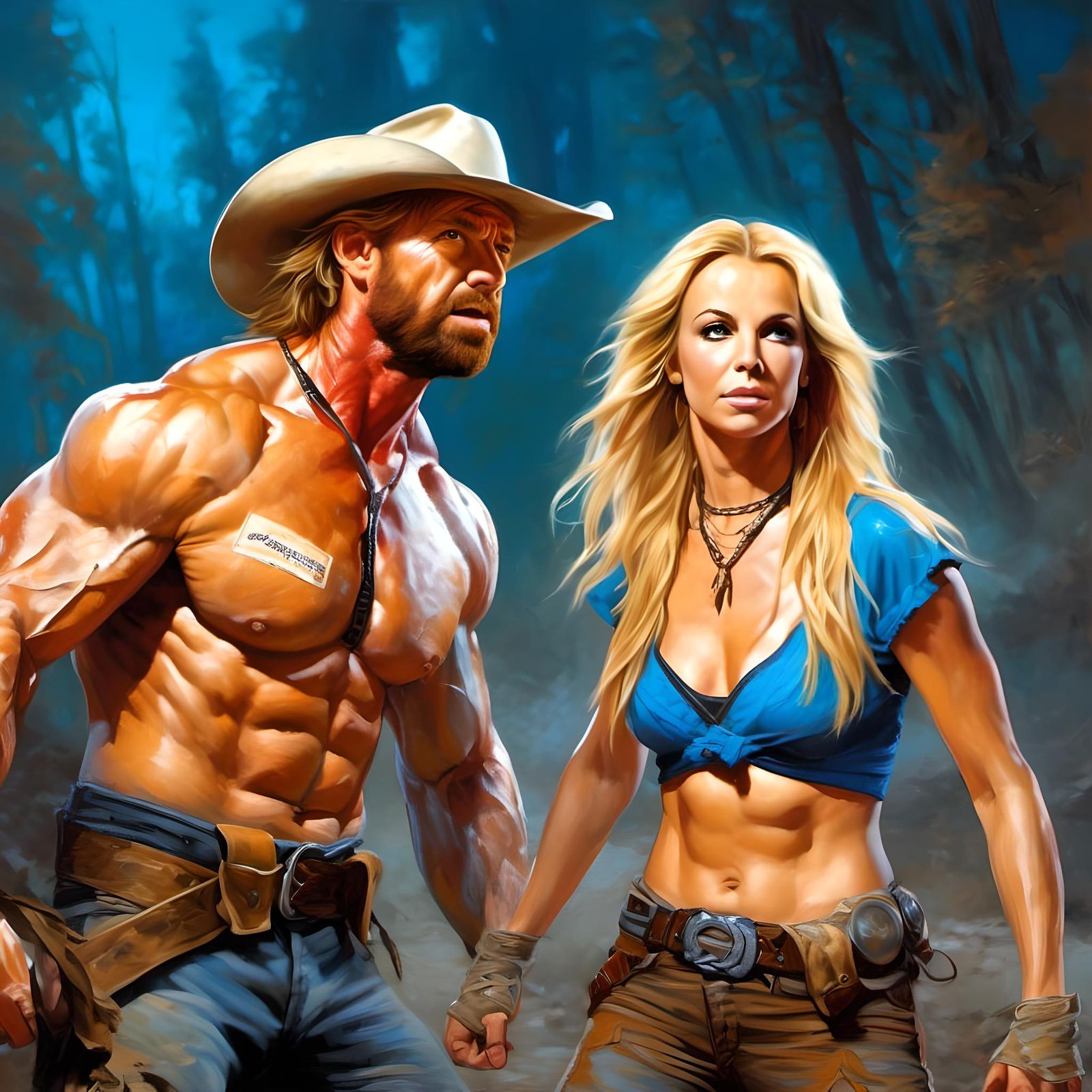Britney Spears vs Chuck Norris: Mud Mayhem