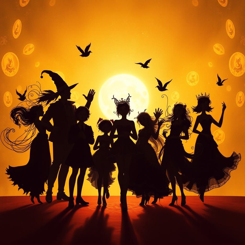 Majestic Family Portrait in Whimsical Attire