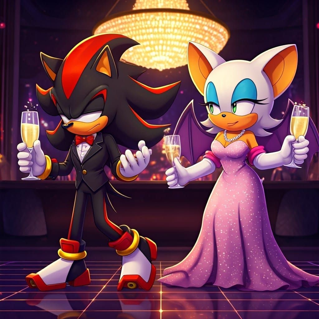 Glamorous Sonic Heroes in Futuristic Noir