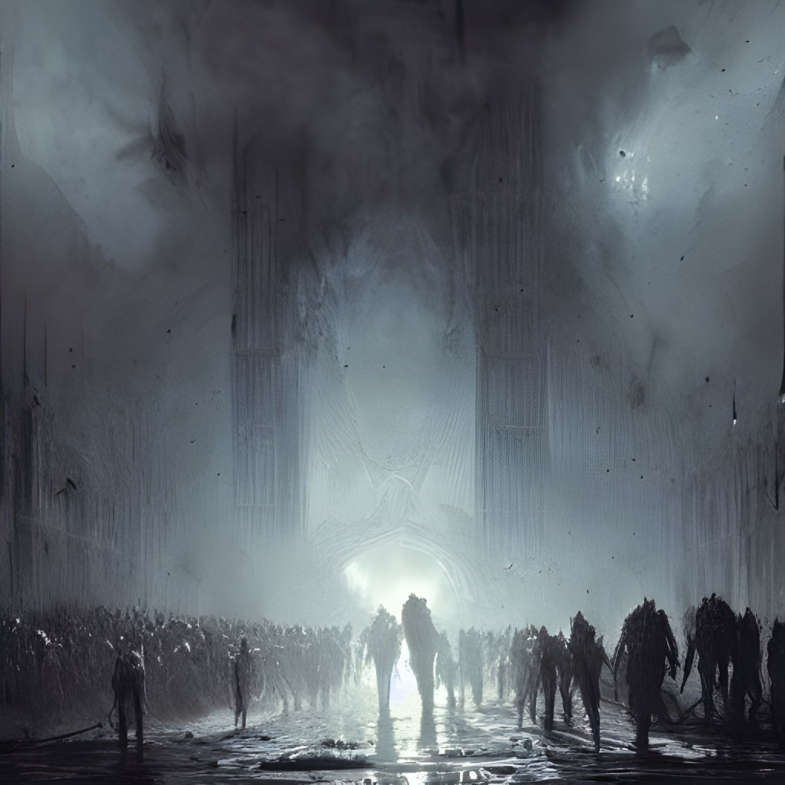 Zombie Apocalypse in Dark Fantasy Style