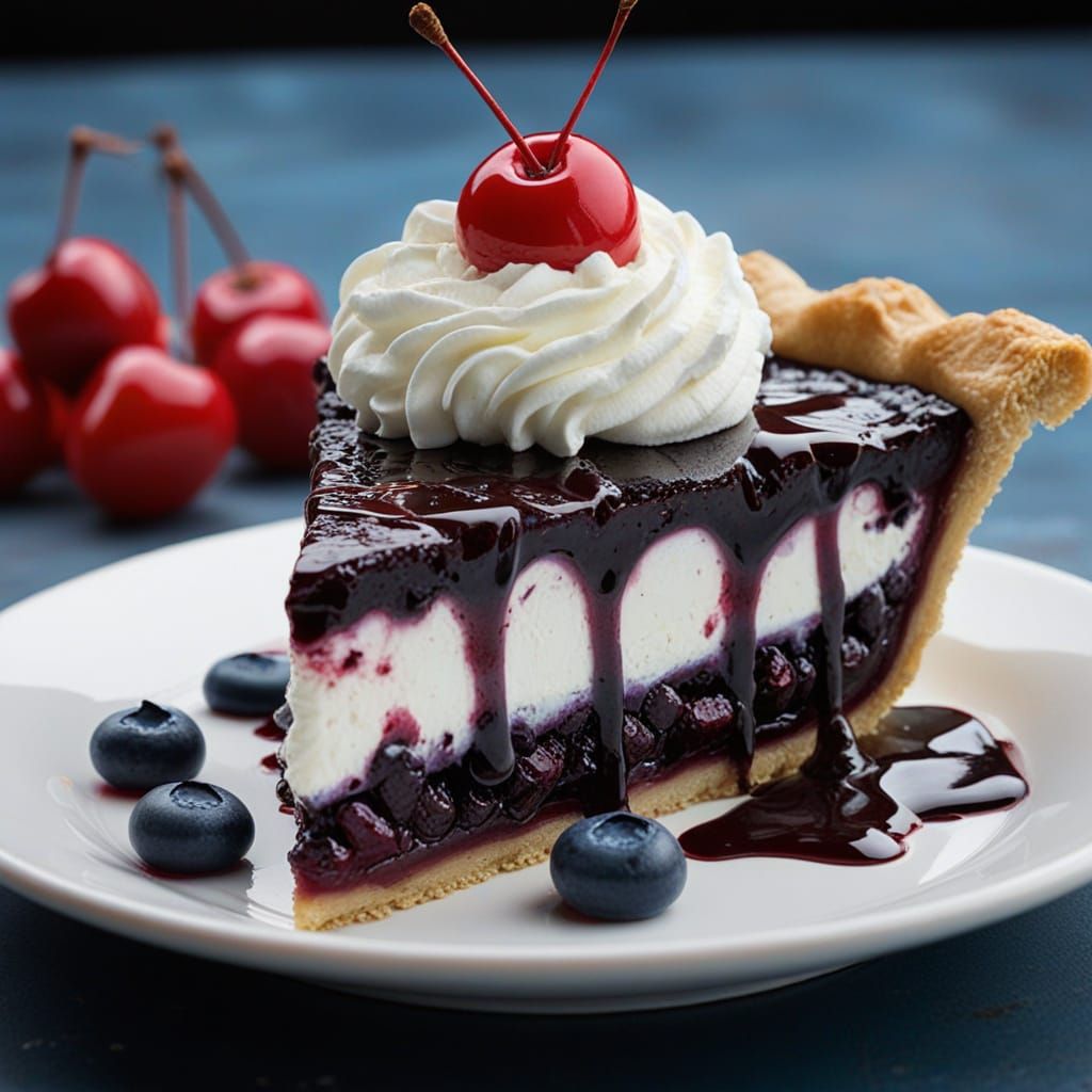 Gourmet Blueberry Pie Masterpiece in Cinematic Style