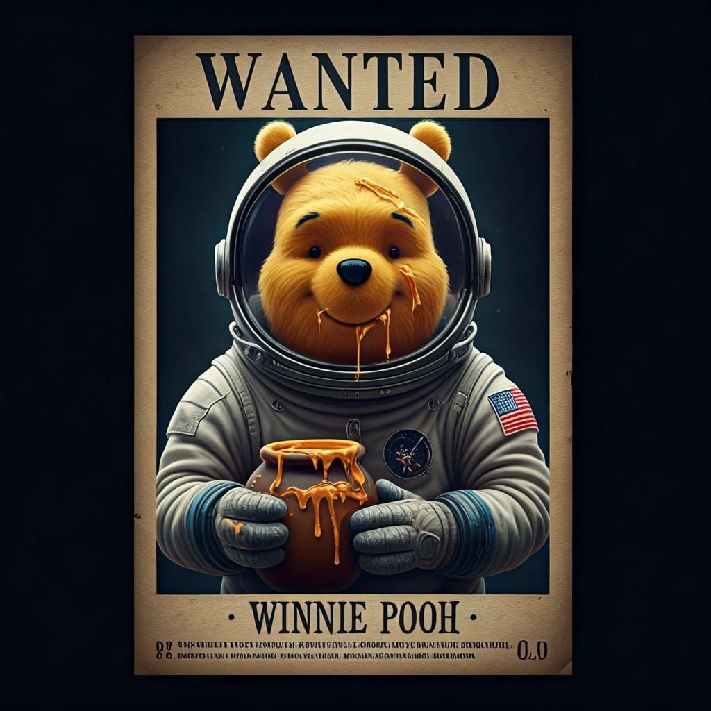 Interstellar Wanted Poster: Astronaut Winnie the Pooh