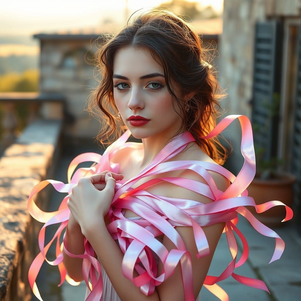 Ethereal Beauty on a Weathered Terrace
