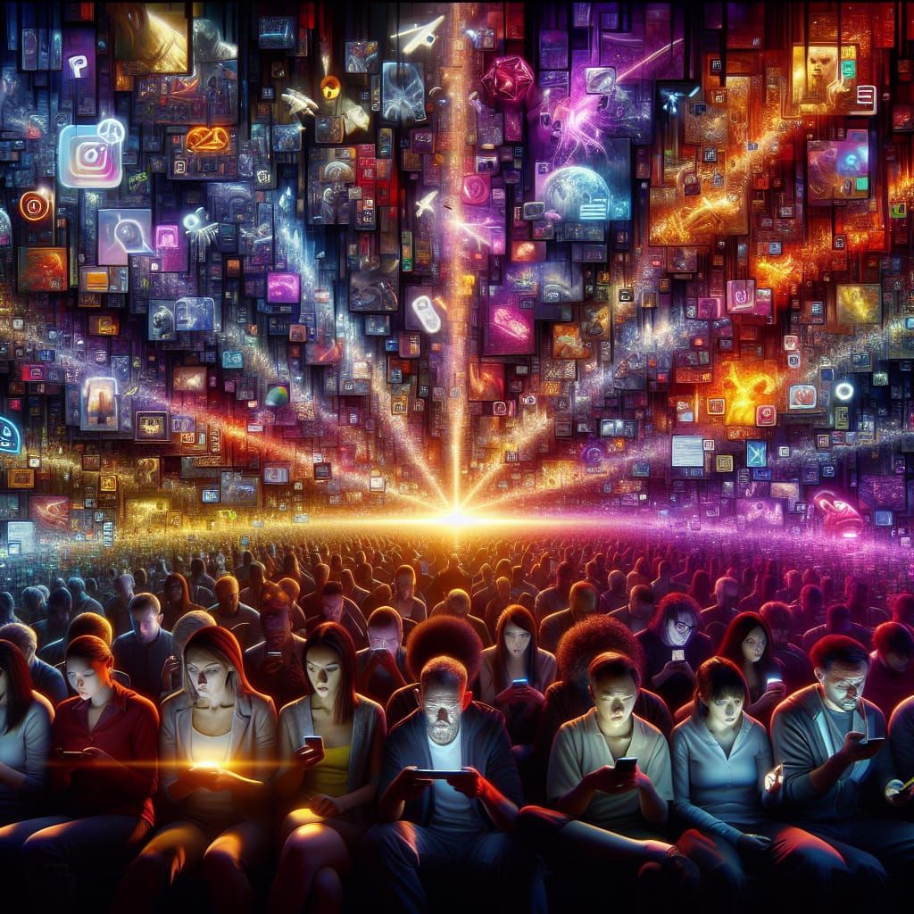 Overwhelmed by Digital Media: a Concept Art Piece