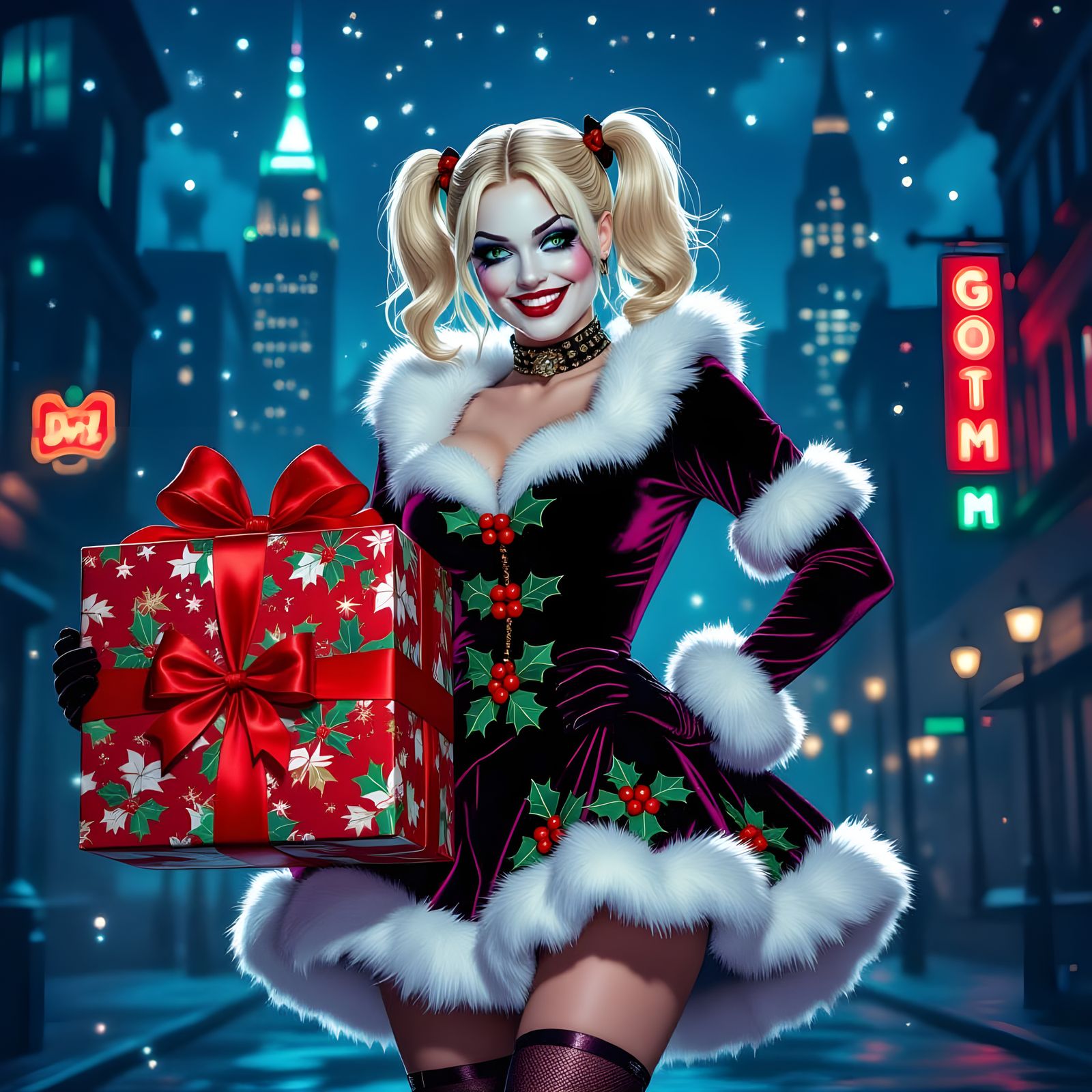Harley Quinn's Christmas in Gotham: Comic Art