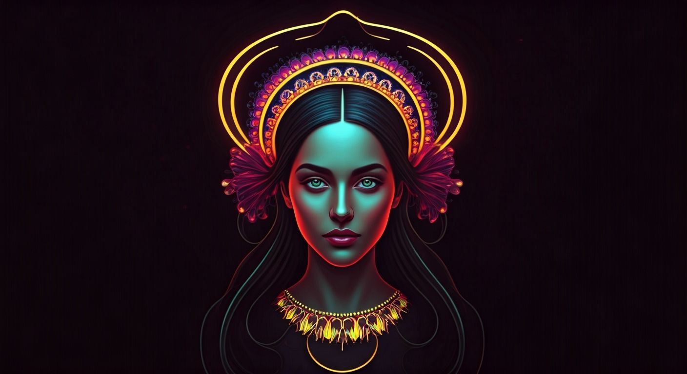 Vibrant Futurism Inspired by Mucha