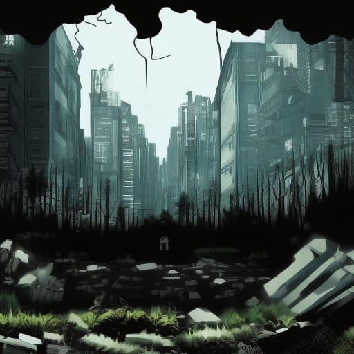 Post-Apocalyptic Manhattan in Graphic Monochrome Art