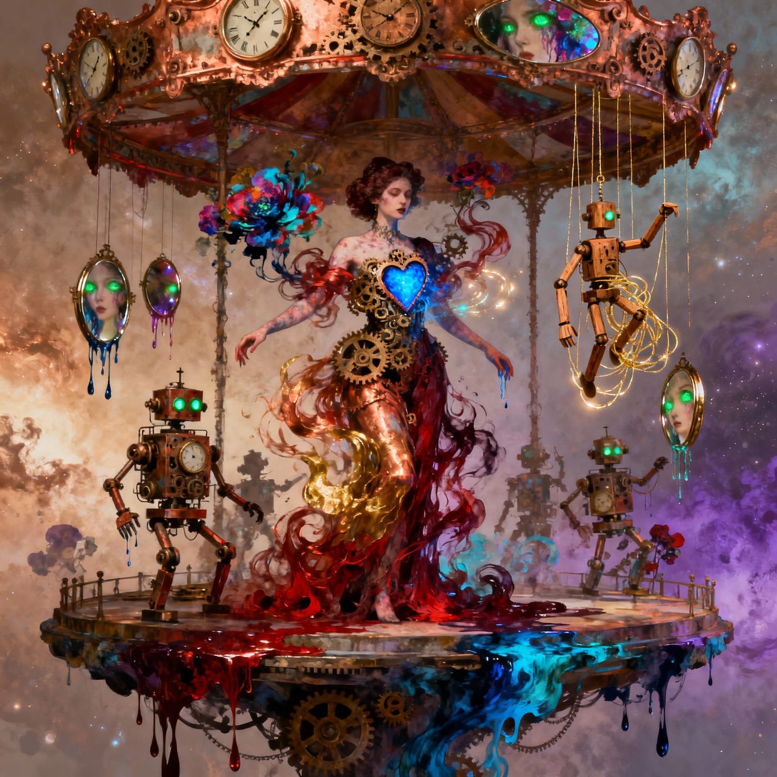 Madame Zelia of the Clockwork Menagerie - Steampunk Surreali...