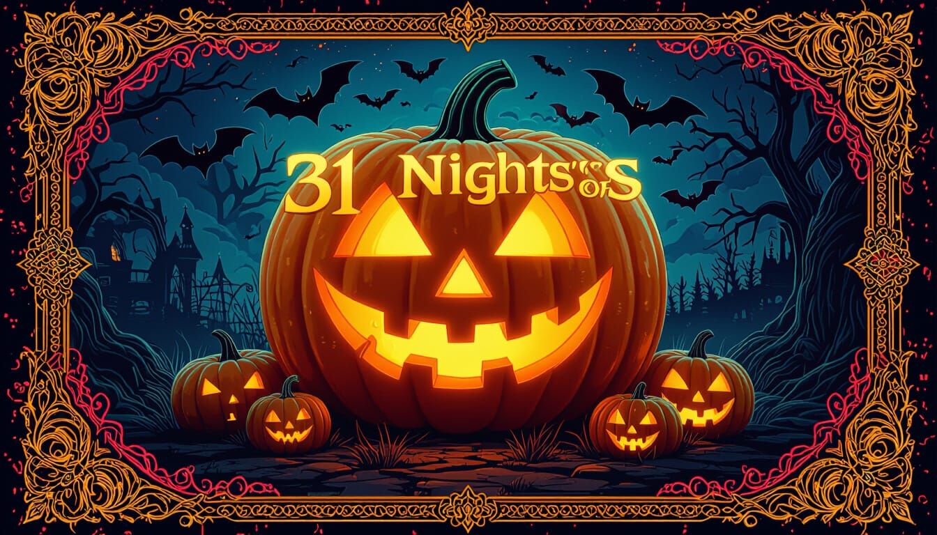 Halloween Stoner Lounge in Neon Psychedelic Style