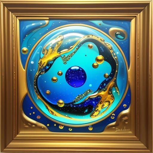 Surreal Flowing Liquids with Glass Marbles