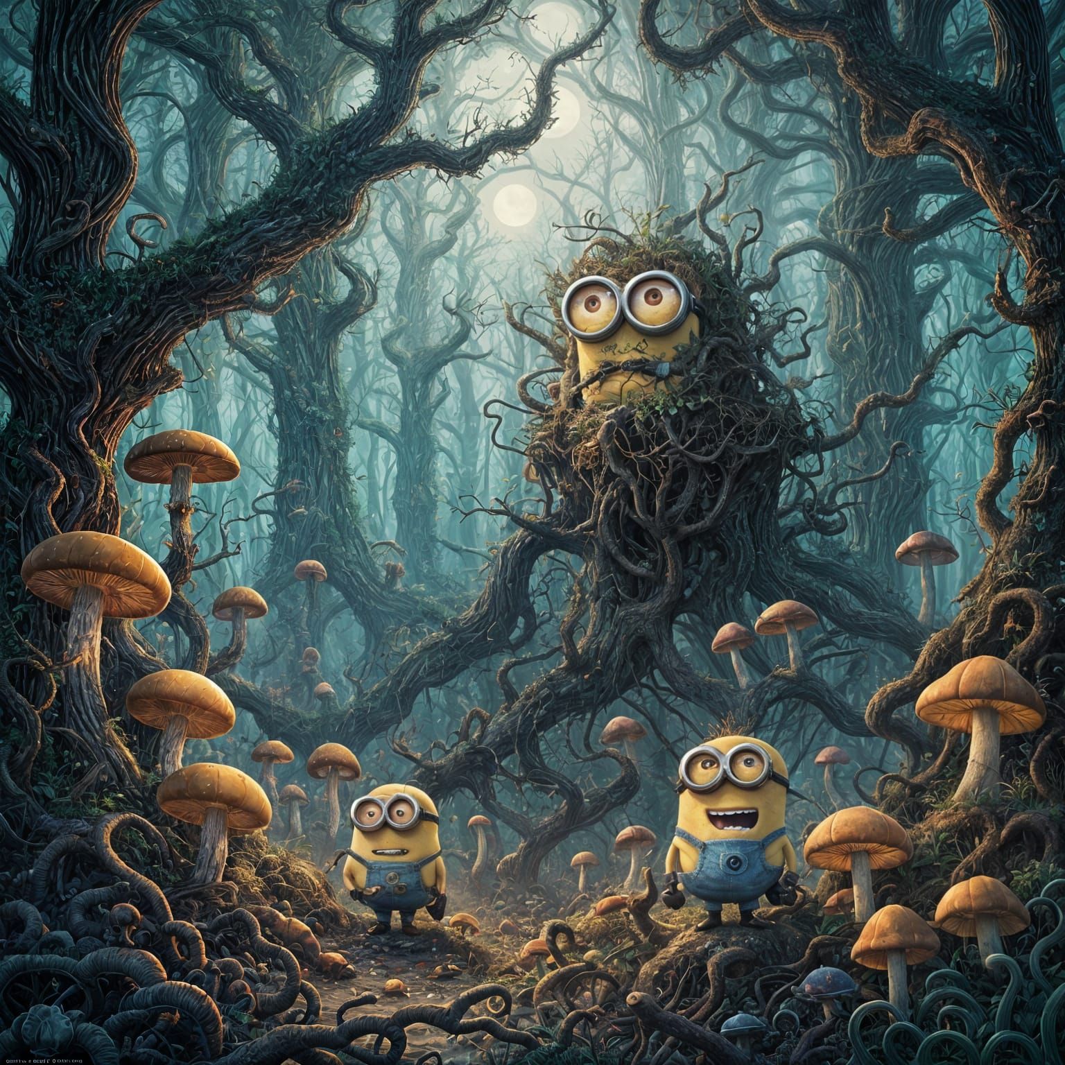 Minions on Magic Mushrooms: Comic Book Art