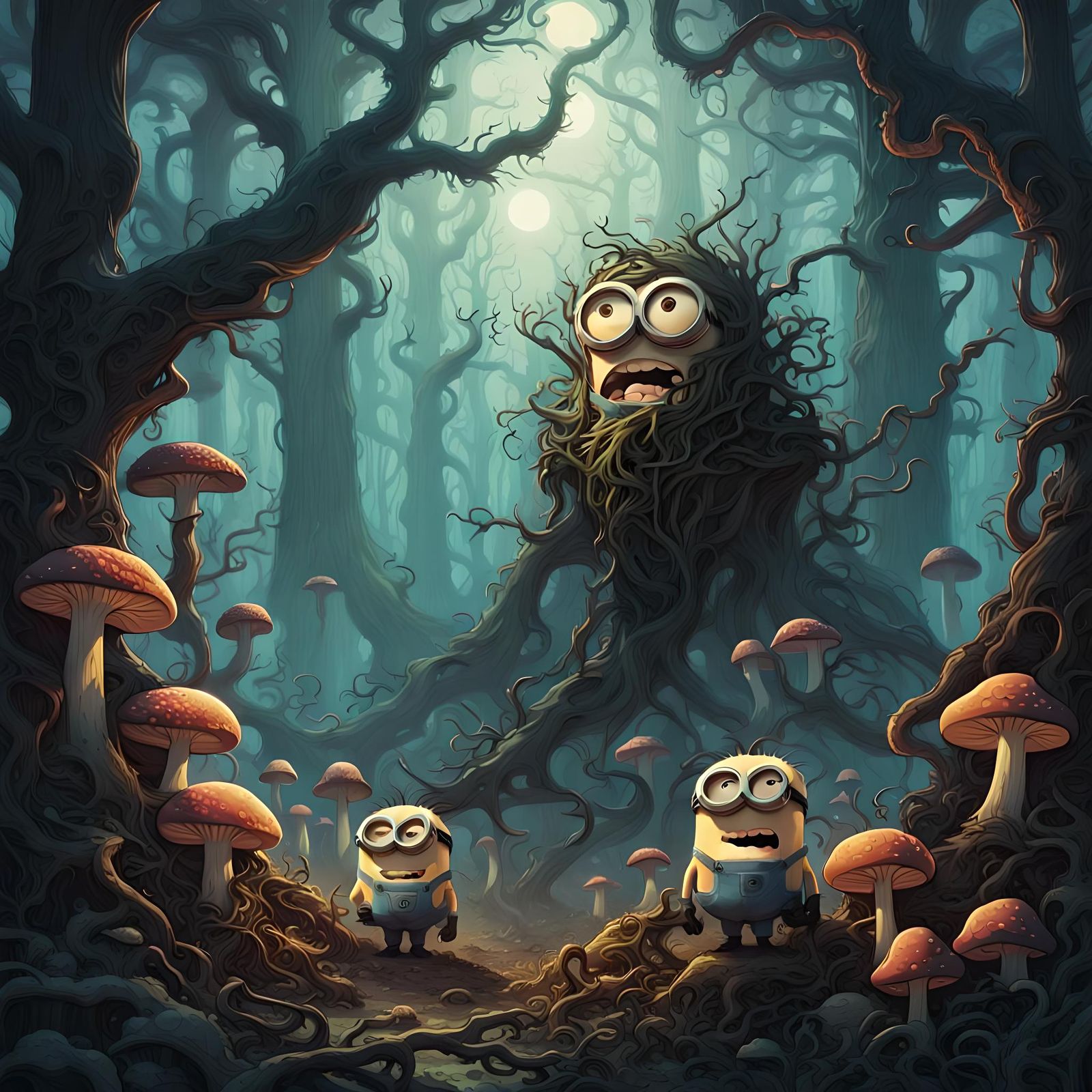 Minions on Magic Mushrooms, Comic Book Art