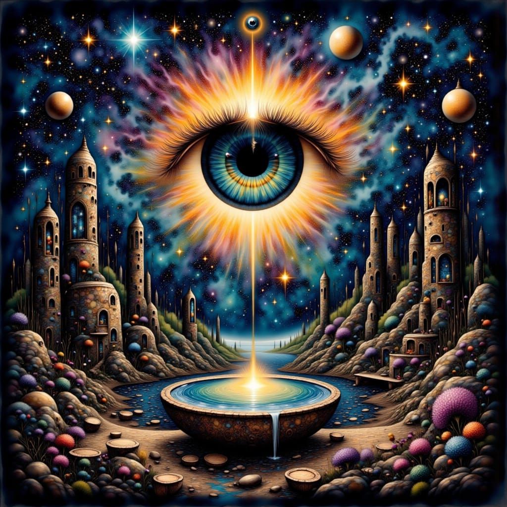 Cosmic Eye Gazing Down From Infinite Universe