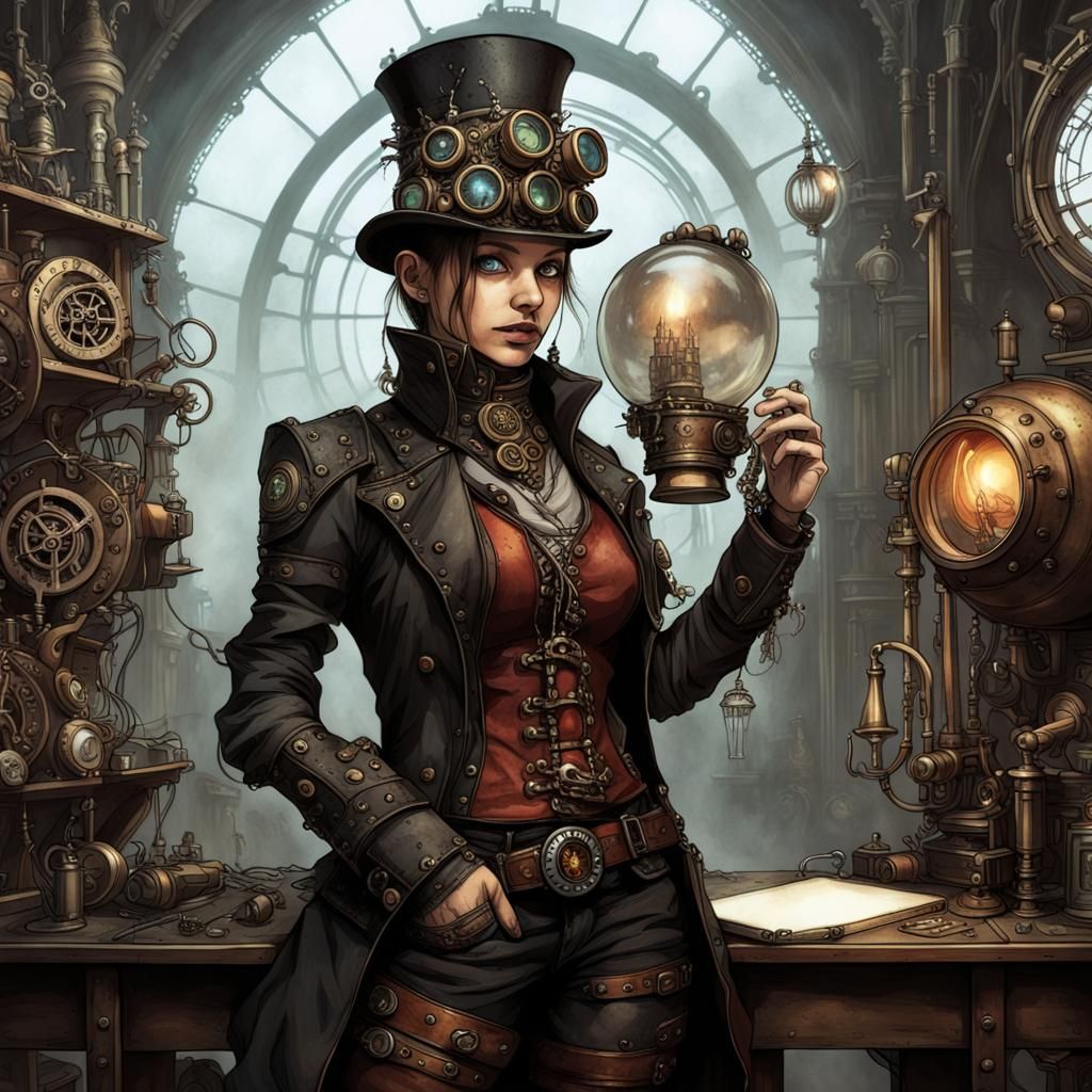 Aetherpunk Fantasy subgenre blending aether magic and steamp...