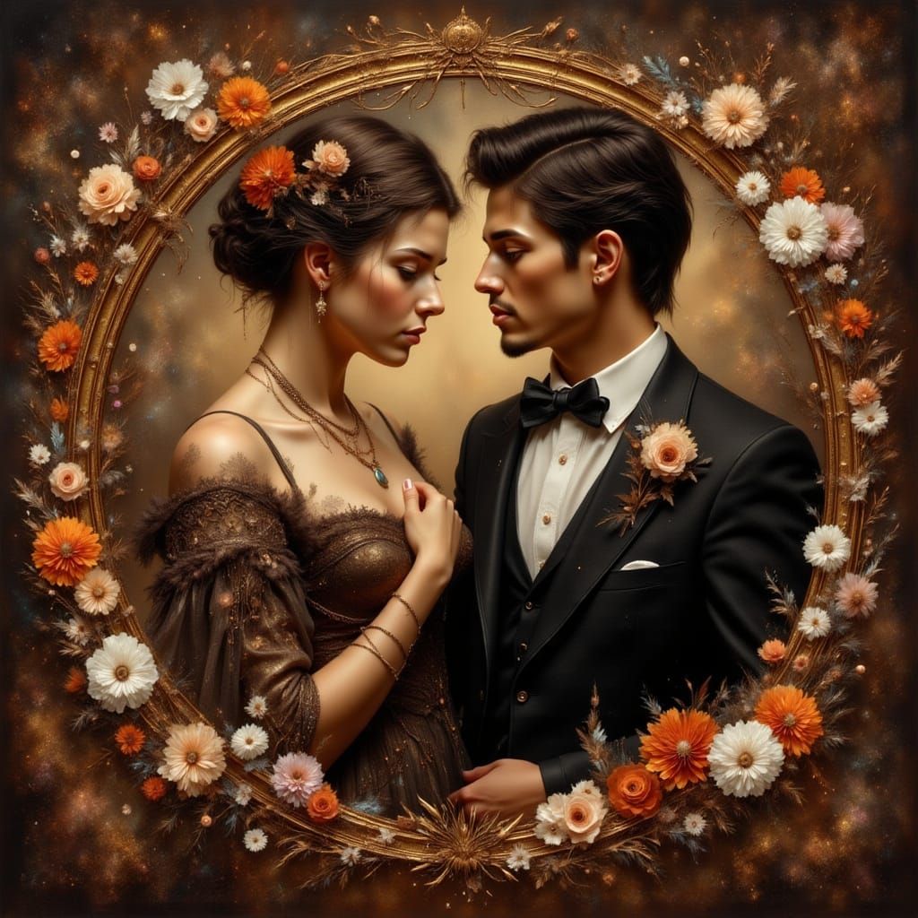 Romantic Renaissance Portrait of a Gay Couple