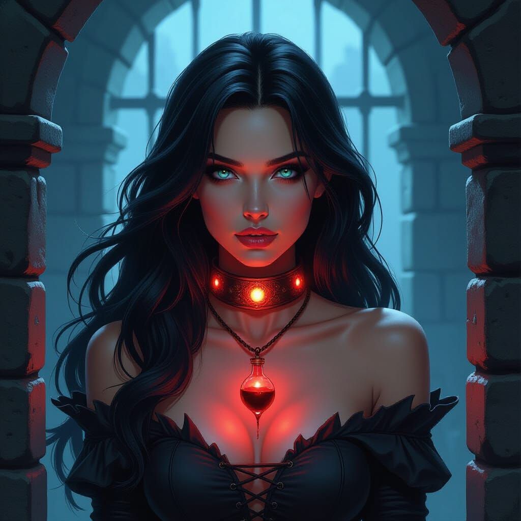 Half Fae Woman Imprisoned in Dungeon Cell