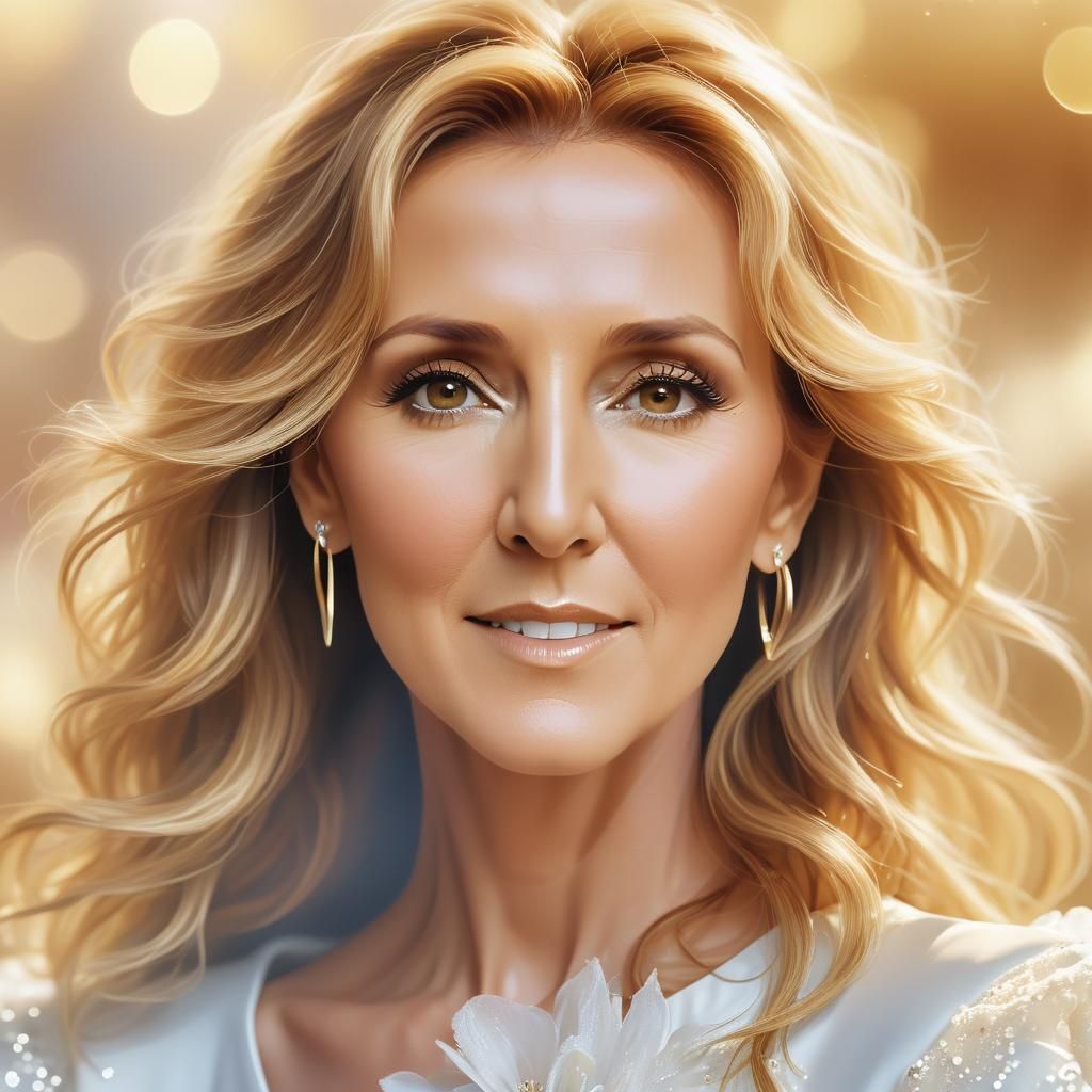 Celine Dion Ethereal Portrait in Digital Art