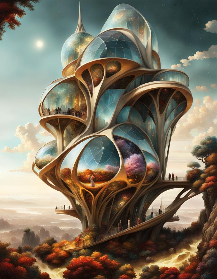 Ethereal Crystal Landscape in Dall-e Style