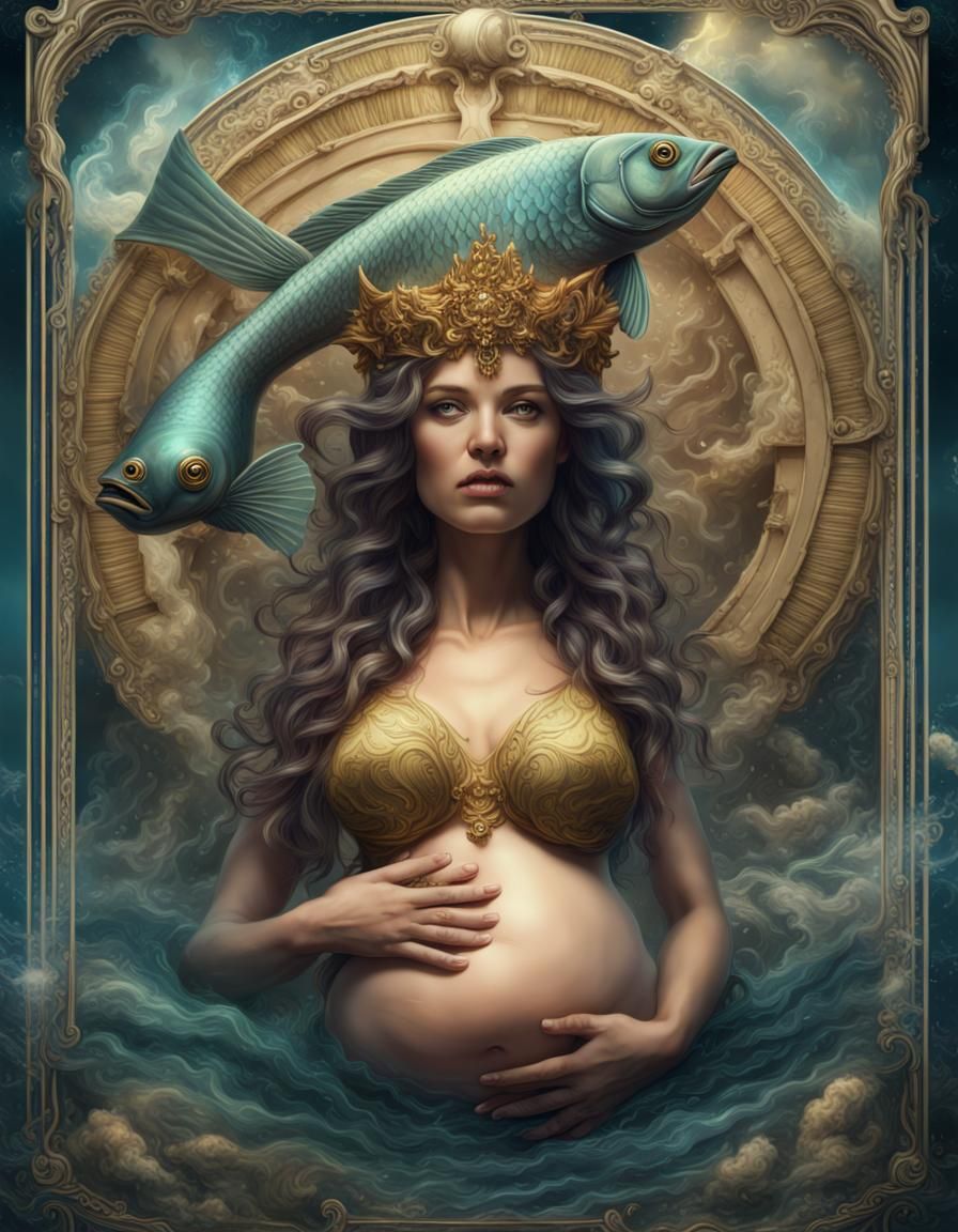 Fertility Goddess Siren: A Tarot Card Vision