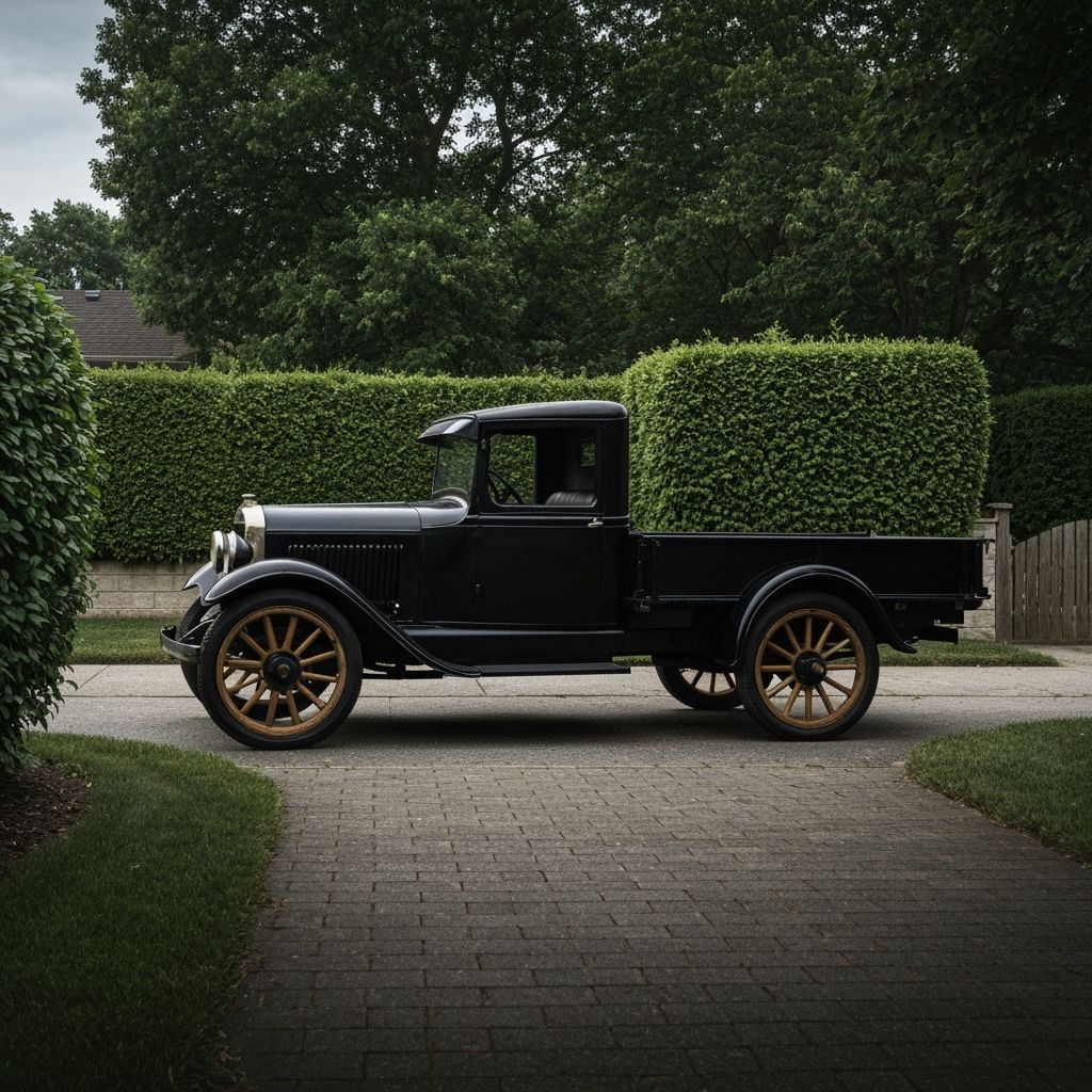 Surreal Vintage Truck Arrives: Magic Realism in 16K