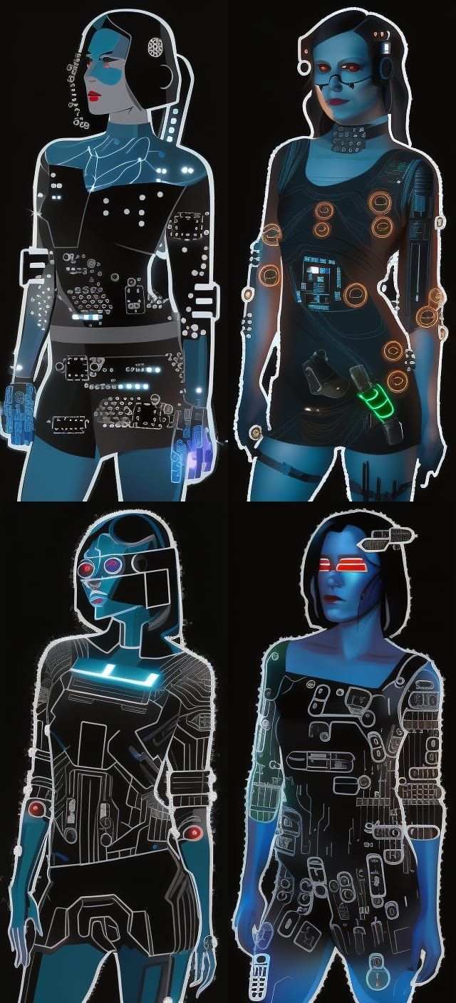 Cyberpunk Sci-Fi Photo of a Chiss Woman