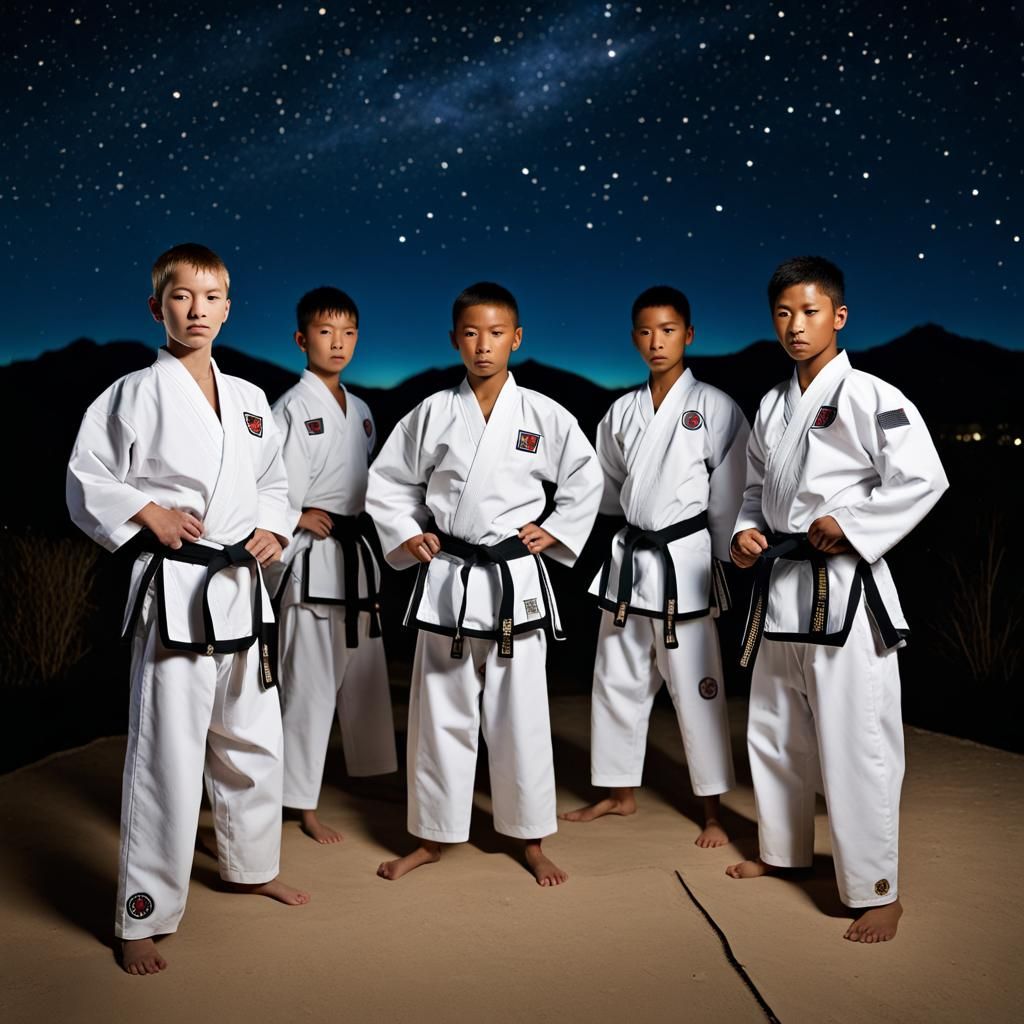 Magical Night Taekwondo Class Under the Stars